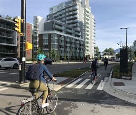 Bike lanes and pedestrian-friendly areas in Canada